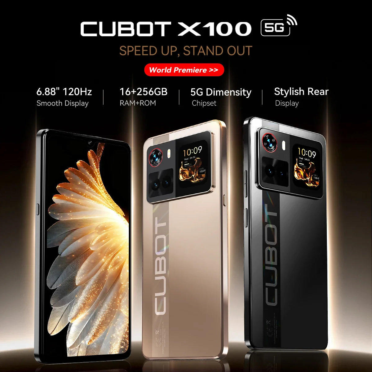 5G Smartphone Android 15 – Dimensity 7025 Octa-Core, 6.88-inch 120Hz IPS, 16GB (8+8) RAM & 256GB, 64MP Triple Camera, 5100mAh 33W Fast Charge