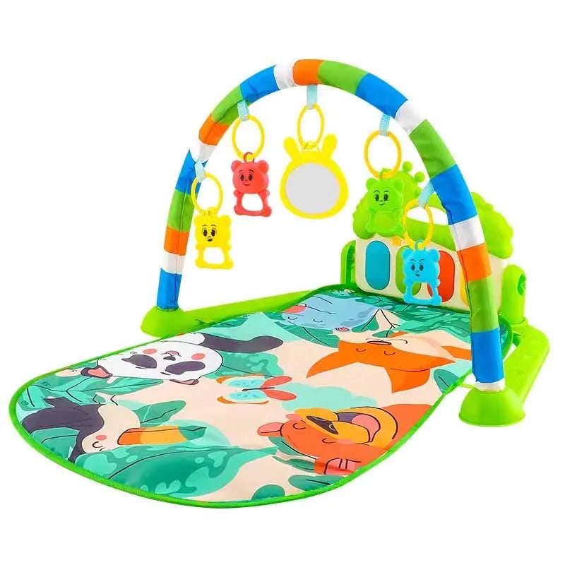 Musical Baby Activity Gym Play Mat Piano Keyboard Tummy Time Mat for 0-36 Months