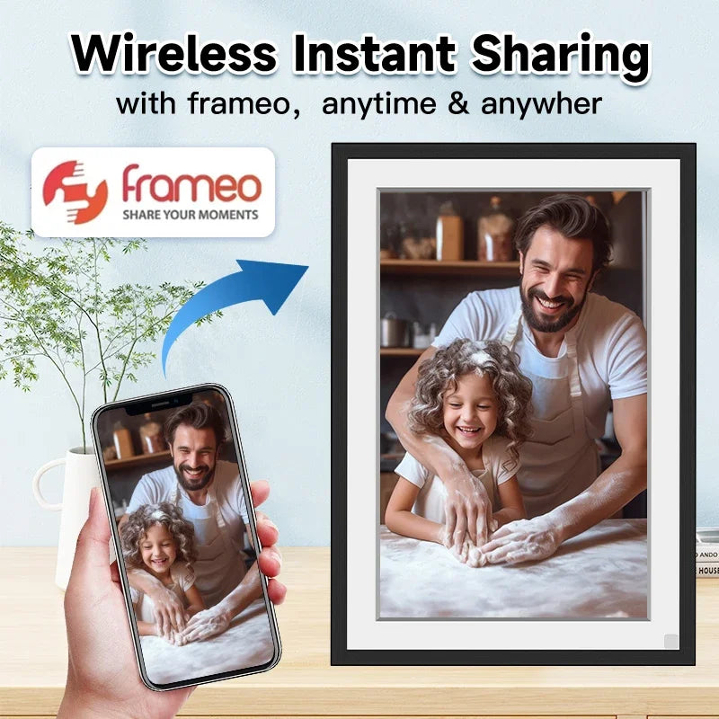 10.1-Inch (25.7 cm) WiFi Digital Photo Frame 1280×800 IPS Touchscreen – 32GB Cloud Smart Picture Frame (Frameo App)
