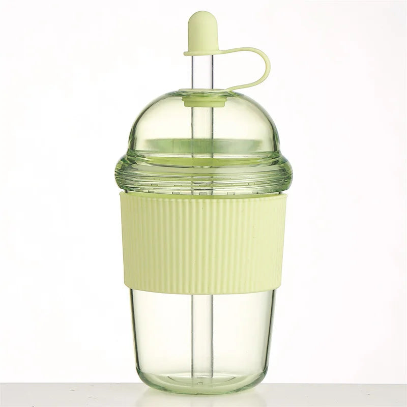 Insulated Flip Straw Bottle — 430ml (14oz) & 630ml (21oz) Leak‑Proof Travel Water Bottle for Coffee, Sports & Work