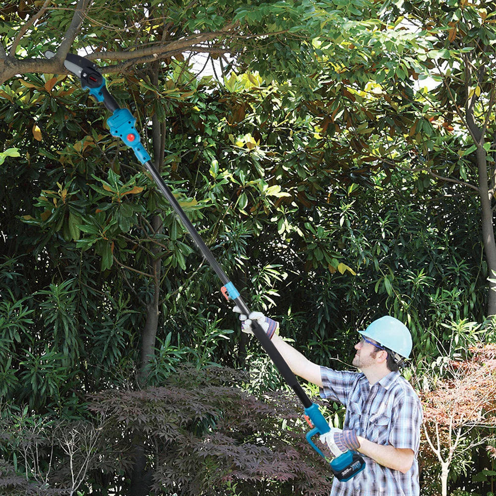 2-in-1 Brushless Pole Chainsaw & Pruning Shears — 6 in (150 mm) Guide Bar, 3500W Cordless Telescoping Pole Saw, 18–21V