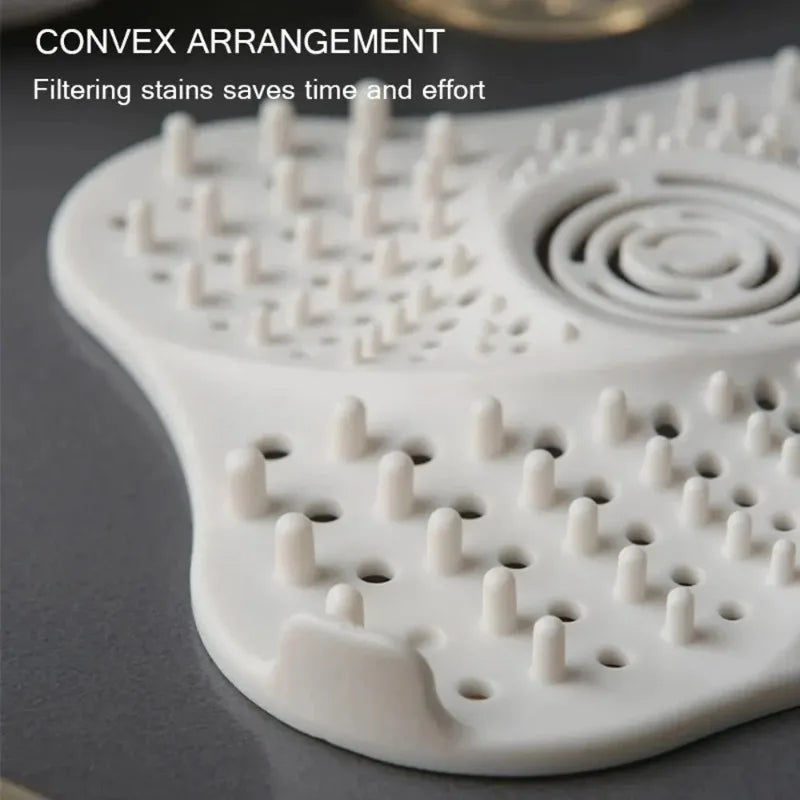 1-Pack Anti-Clog Hair Catcher Drain Cover for Shower Floor & Sink – TPR Strainer Filter