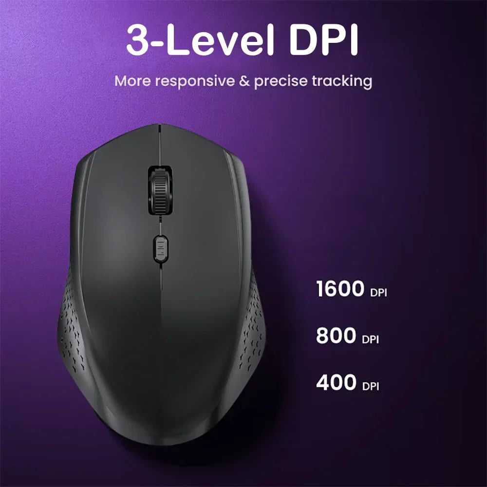 Bluetooth 5.2 + 2.4G Dual-Mode Wireless Mouse Rechargeable Silent 1600 DPI for Laptop Windows Mac Android