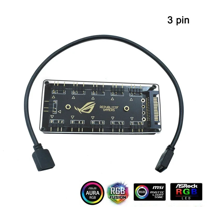 Addressable WS2812b 5V ARGB LED Strip – 3-Pin RGBIC PC Case Light (30/60 LEDs per m, IP30/IP65)