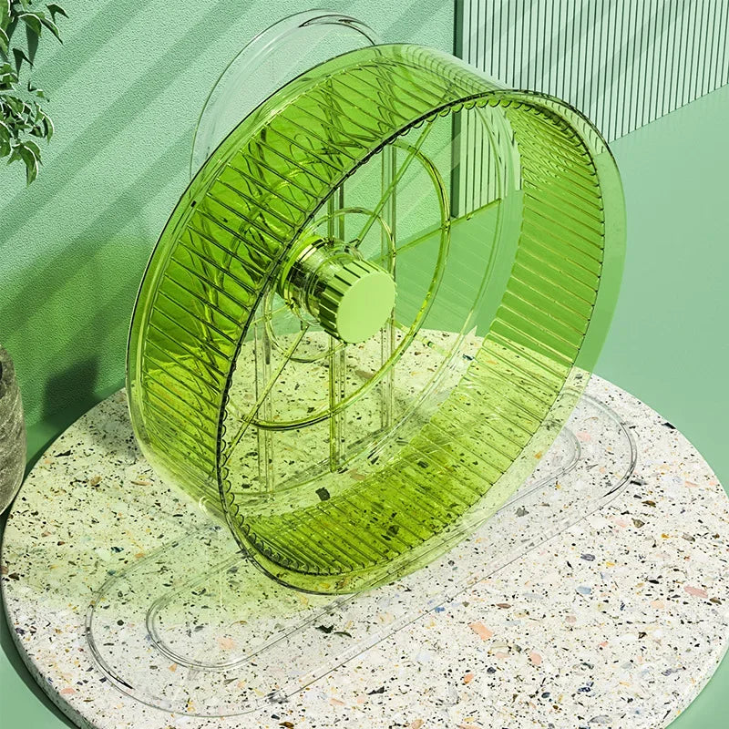 Widened Hamster Running Wheel with Double Bearings, Adjustable Height — 21 cm (8.3 in) Exercise Wheel for Djungarian & Small Rodents