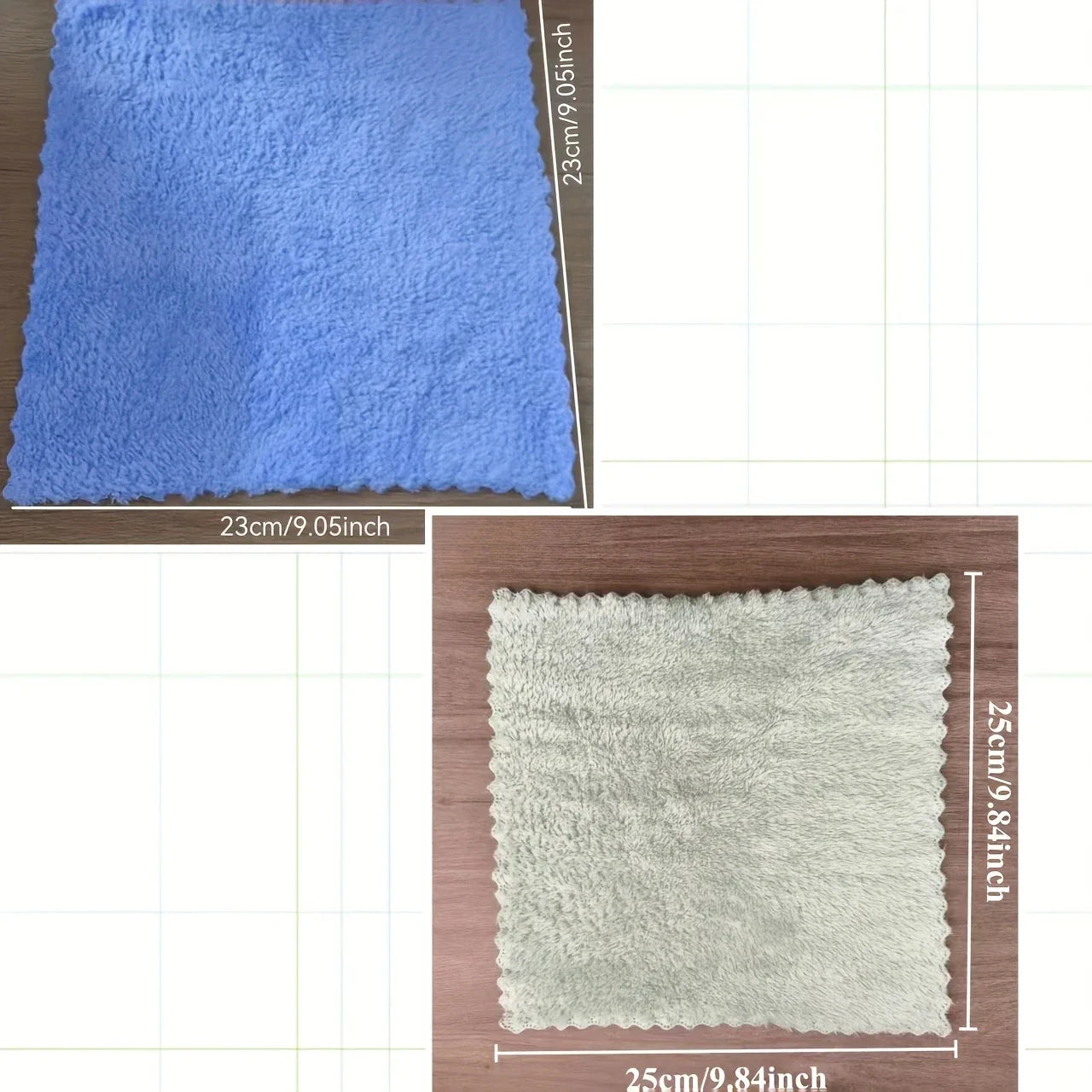 12-Pack Quick-Dry Soft Absorbent Face Towels, Cotton-Poly Handkerchiefs, Lightweight Multi-Use Bath & Daily Cloths