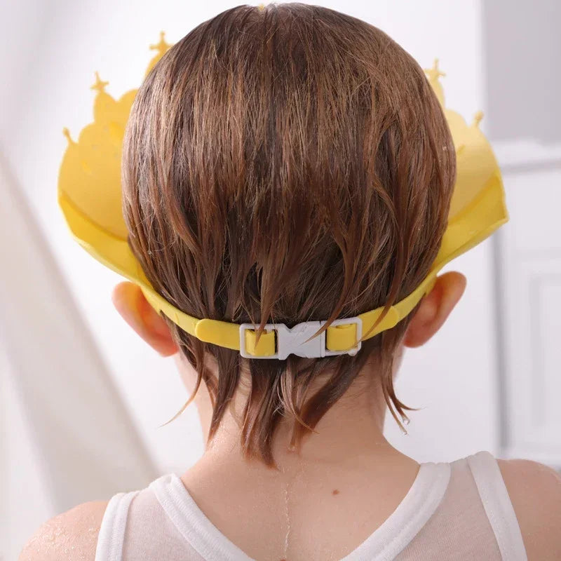 Adjustable Baby Crown Shampoo Cap – Waterproof Bath Visor & Hair Shield for Infants and Toddlers