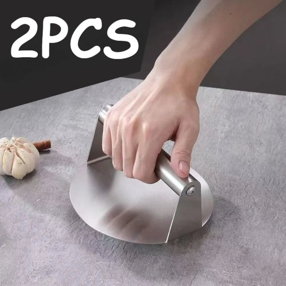 Stainless Steel Smash Burger Press - Heavy-Duty Non-Stick Patty Maker for BBQ & Grilling