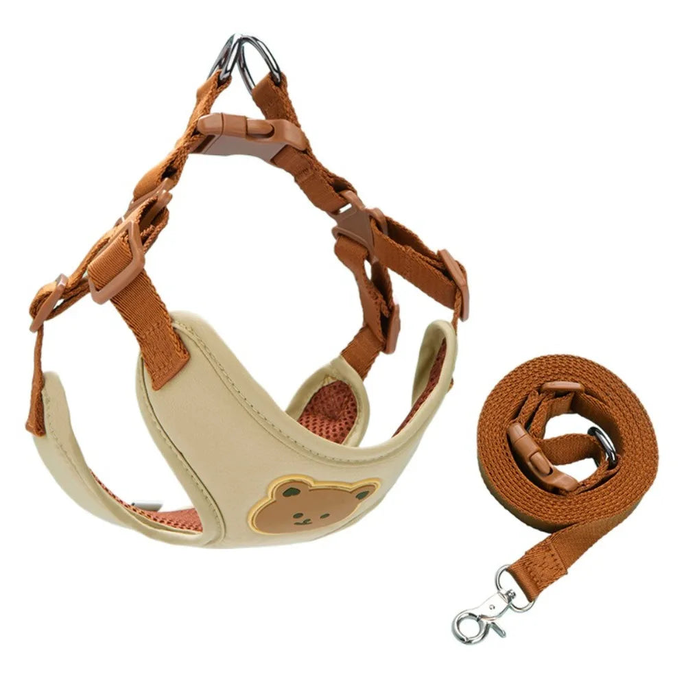 Adjustable No-Pull Pet Harness and Leash Anti-Escape Chest Strap Vest for Small & Medium Dogs and Cats