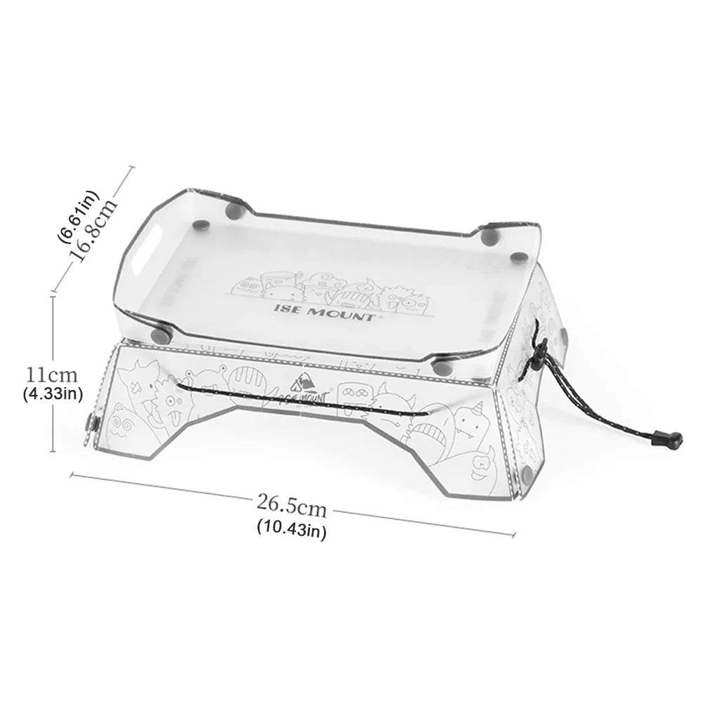 Ultralight Foldable Camping Table & Tray — Compact Portable Backpacking Table (26.5×16.8×11 cm / 10.4×6.6×4.3 in)