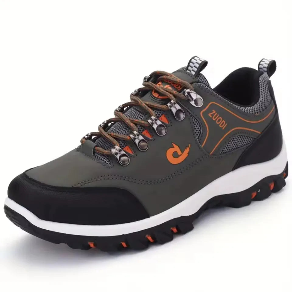 Men's Casual Leather Sneakers – Lightweight Walking & Tennis Shoes with EVA Sole