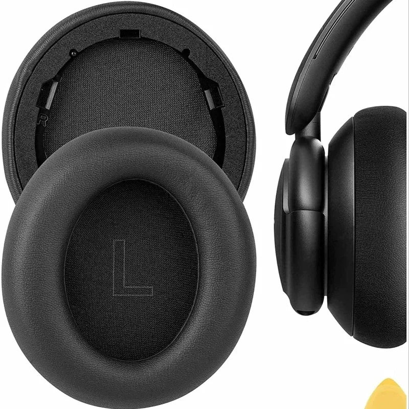1 Pair Soft Foam Leather Ear Pads Replacement Cushions for Over-Ear Wireless Headphones