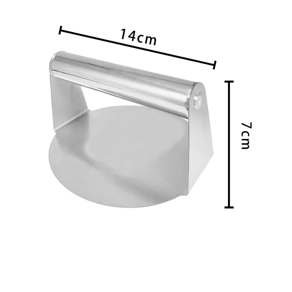 Stainless Steel Smash Burger Press - Heavy-Duty Non-Stick Patty Maker for BBQ & Grilling