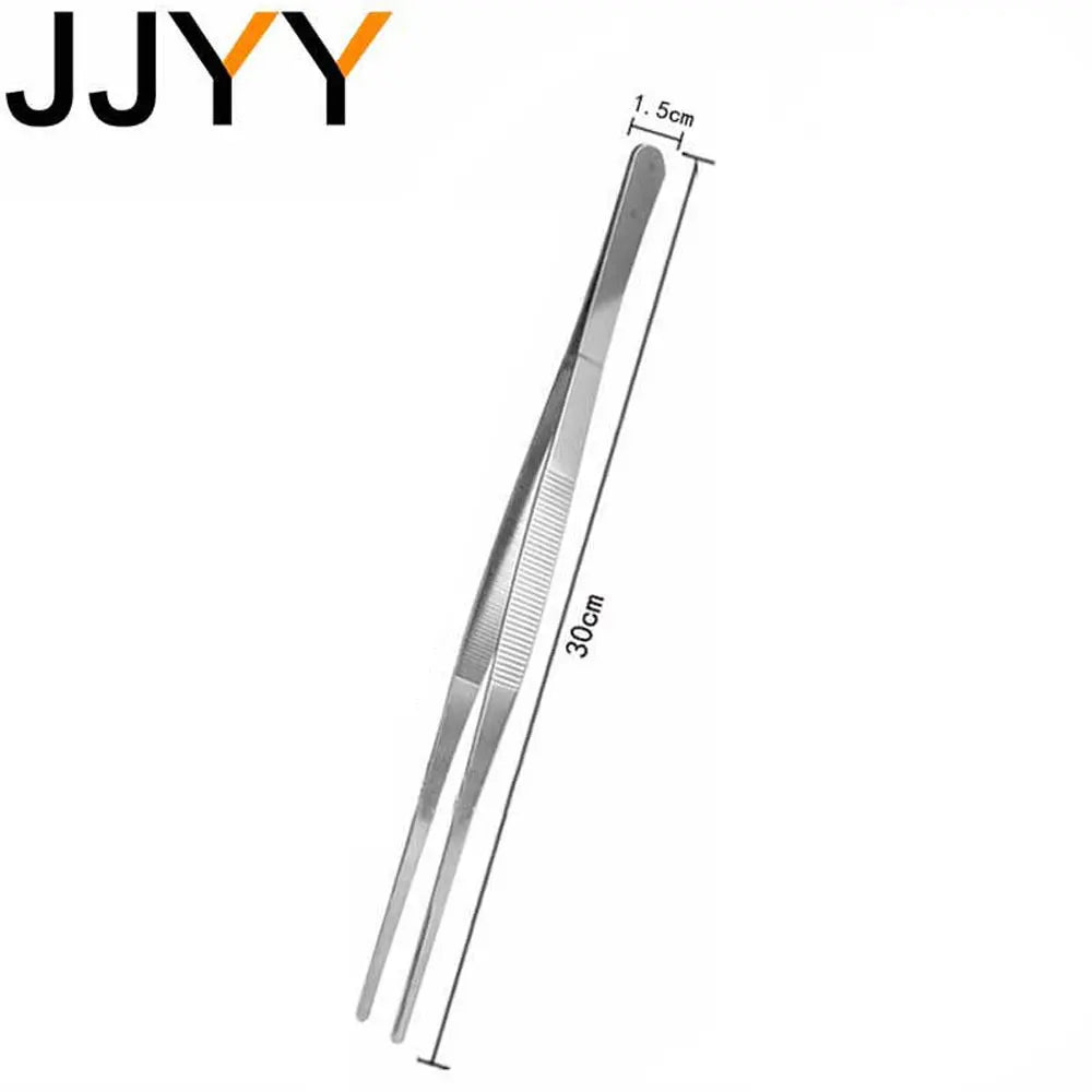 Stainless Steel BBQ Tongs — Precision Kitchen Tweezers for Grilling, Serving & Buffet (4.9–11.8 in | 12.5–30 cm)