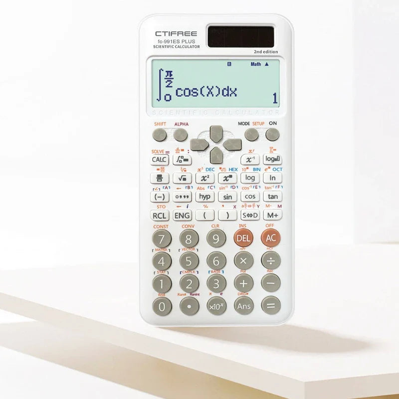 Scientific Calculator — Matrix & Equation Solver, Complex Number Function Calculator, 12-Digit Dual-Power for Office & Finance