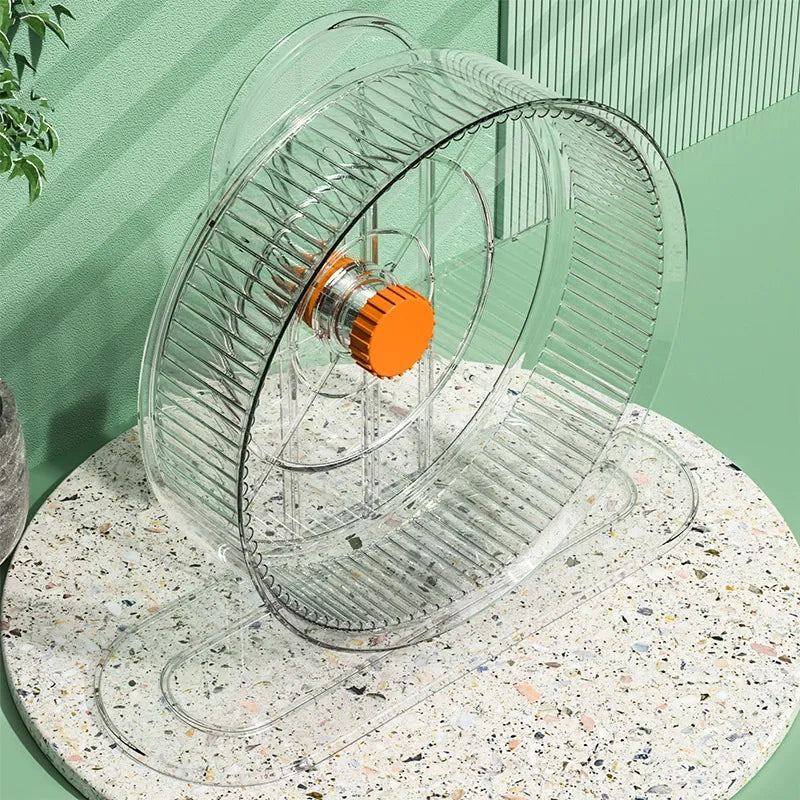 Widened Hamster Running Wheel with Double Bearings, Adjustable Height — 21 cm (8.3 in) Exercise Wheel for Djungarian & Small Rodents