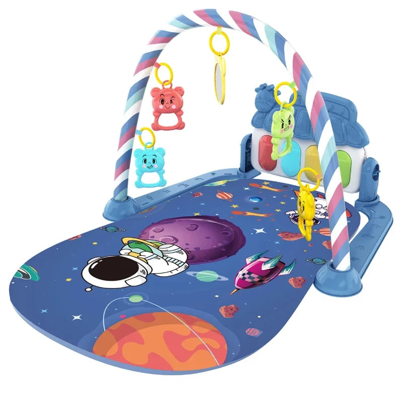 Musical Baby Activity Gym Play Mat Piano Keyboard Tummy Time Mat for 0-36 Months