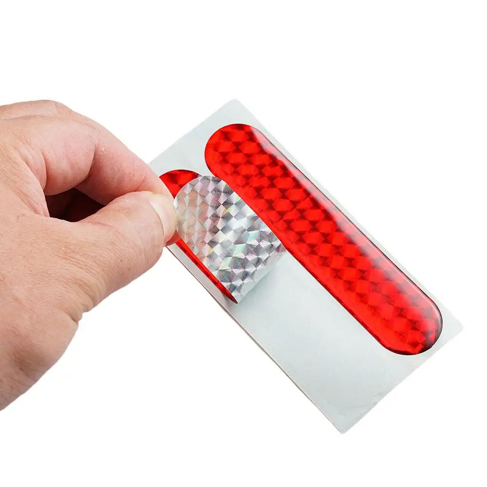 2-Pack Red Reflective Car Door Safety Stickers 10.6 x 2.3 cm (4.17 x 0.91 in) Interior Warning Reflector Tape