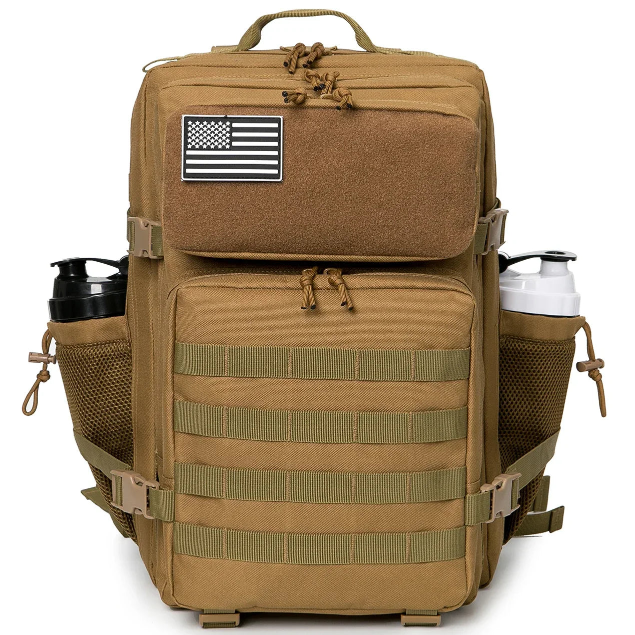 45L Tactical Backpack - 900D Waterproof MOLLE Rucksack for Hiking, Camping, Travel & School
