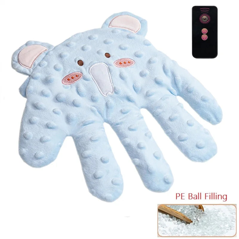 Baby Soothing Palm Sleep Pillow with Remote – Infant Calming Anti-Startle Hand Plush, 26 x 24 cm (10.2 x 9.4 in)