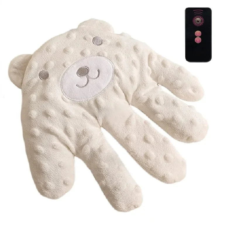 Baby Soothing Palm Sleep Pillow with Remote – Infant Calming Anti-Startle Hand Plush, 26 x 24 cm (10.2 x 9.4 in)