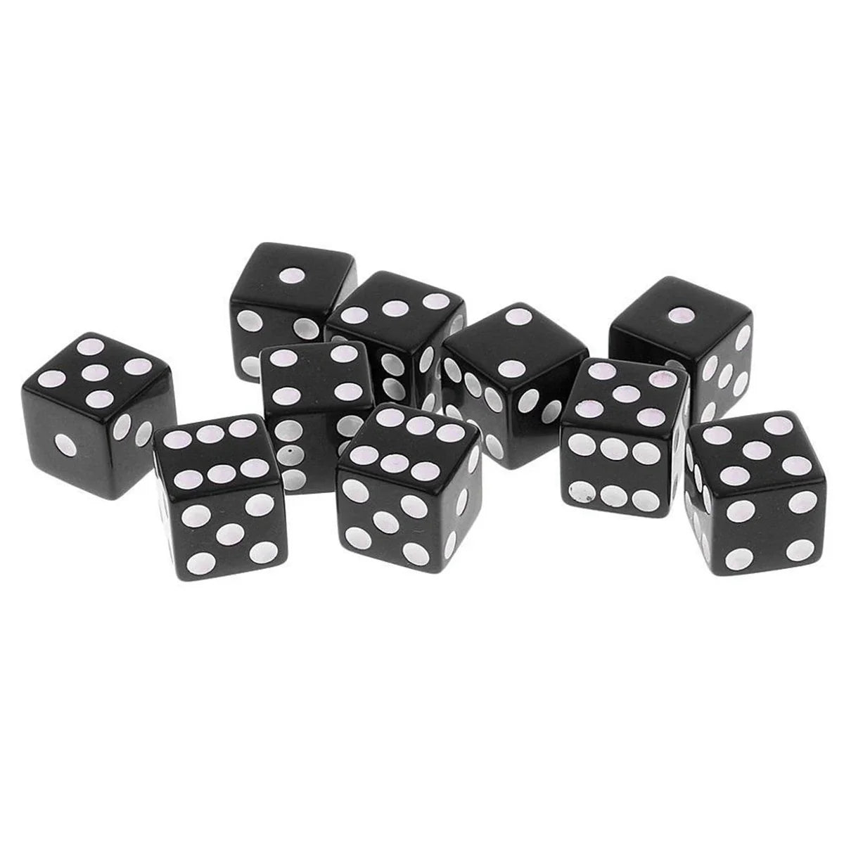 10-Piece Acrylic D6 Dice Set 16mm (0.63 in) – Carved Six-Sided Game Dice for RPG, Dungeons & Dragons & Board Games