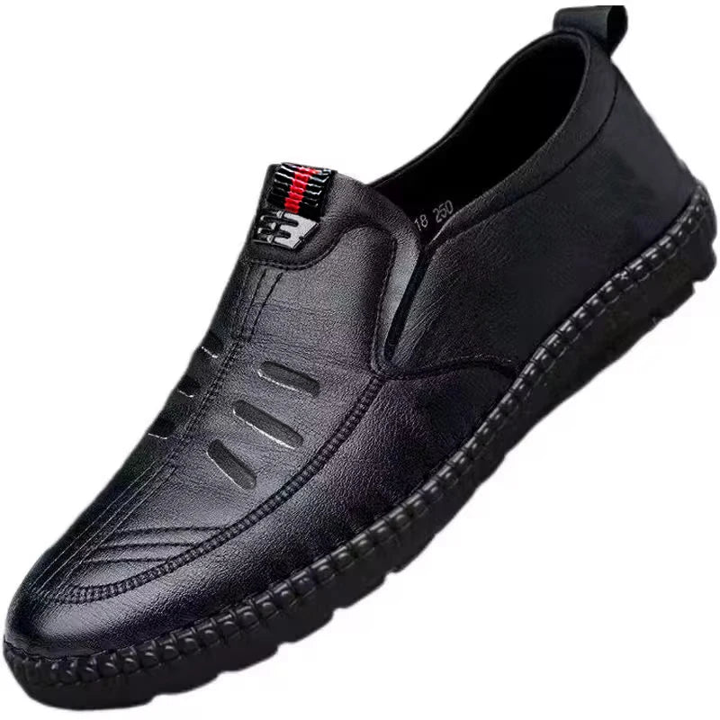 Men's PU Leather Loafers - Breathable Non-Slip Slip-On Casual Driving & Office Shoes