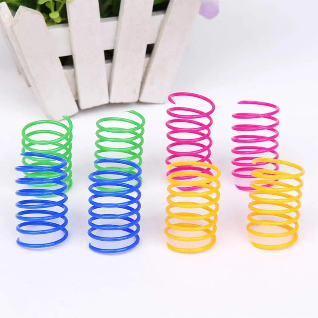 Bouncy Spring Cat Toy - Elastic Plastic Coil for Cats & Kittens, 2.17 in (5.5 cm)