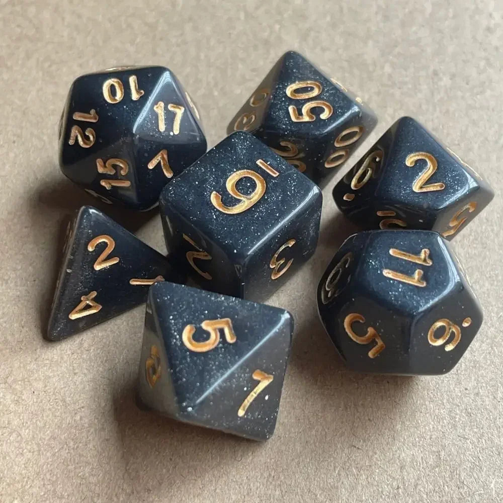 7-Piece Acrylic Polyhedral Dice Set for DnD & Tabletop RPG — d4 d6 d8 d10 d10 d12 d20