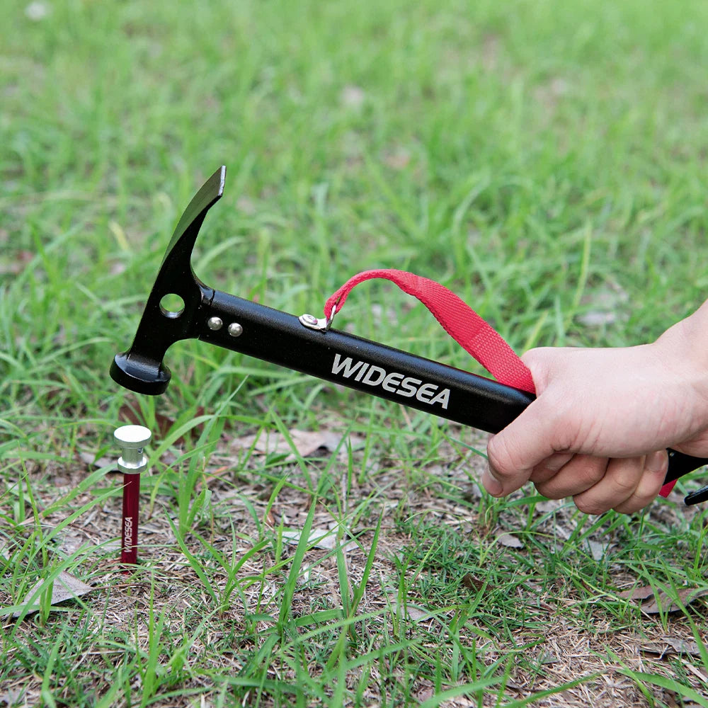 Camping Hammer Stainless Steel & Copper Tent Peg Mallet with Stake Puller for Hiking & Mountaineering