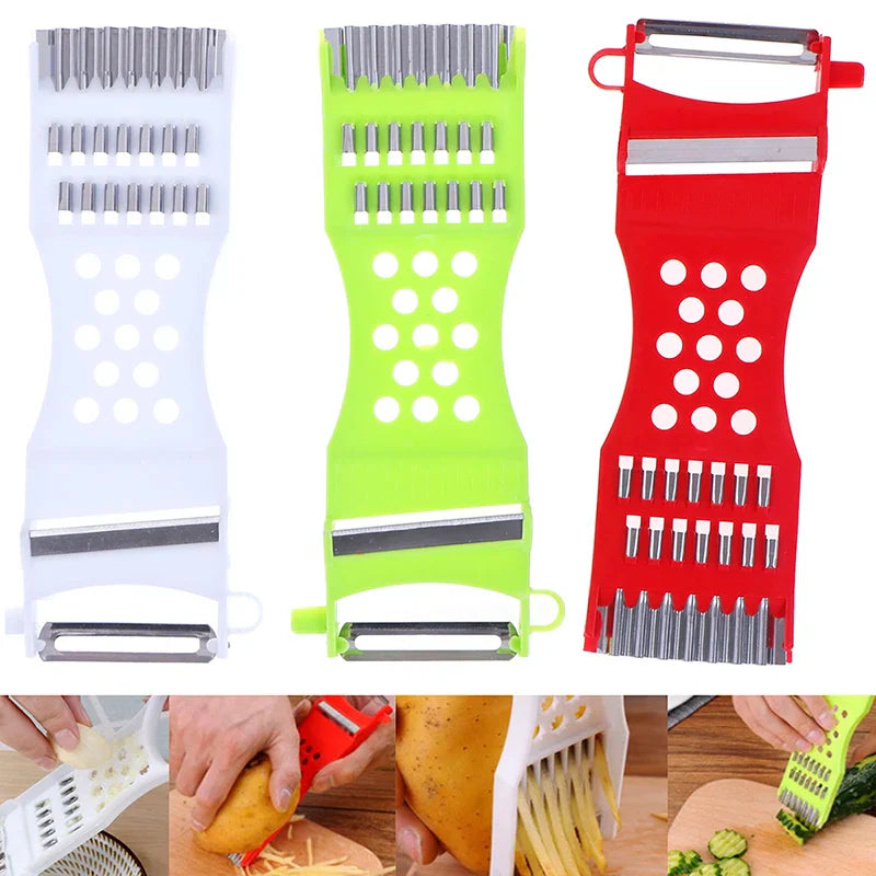 Multi-Function Vegetable Cutter, Garlic Grater, Potato Peeler and Cucumber Carrot Slicer Kitchen Tool