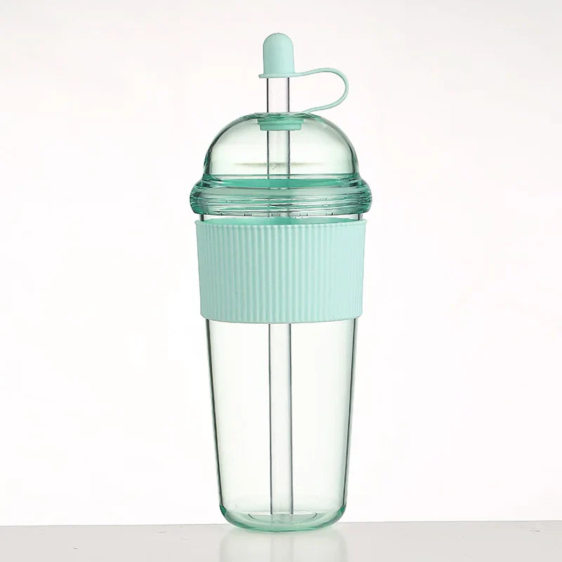 Insulated Flip Straw Bottle — 430ml (14oz) & 630ml (21oz) Leak‑Proof Travel Water Bottle for Coffee, Sports & Work