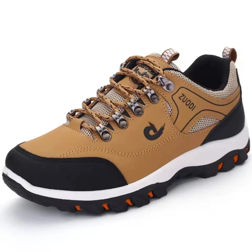 Men's Casual Leather Sneakers – Lightweight Walking & Tennis Shoes with EVA Sole