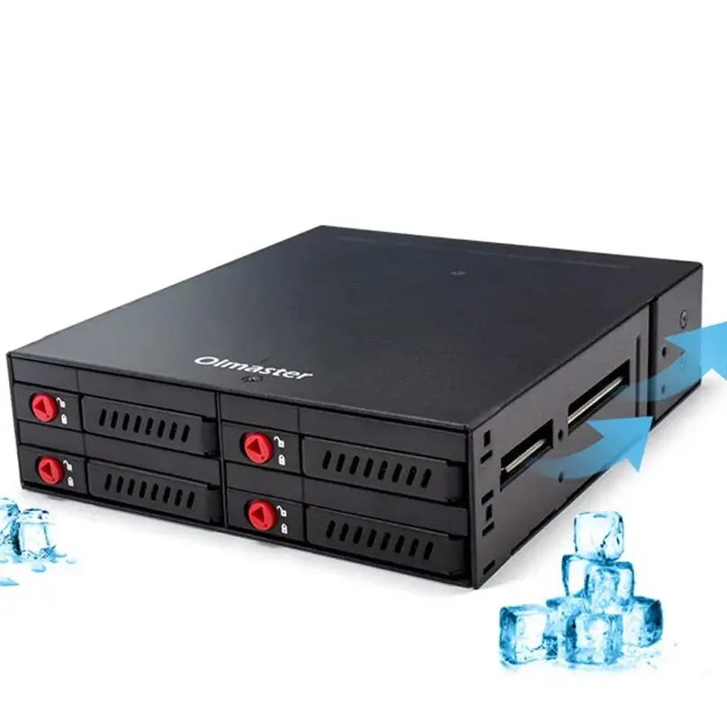 4/6-Bay 2.5-Inch (63.5mm) SATA SSD/HDD Hot-Swap Mobile Rack Enclosure for 5.25-Inch Drive Bay