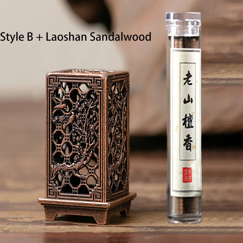 Vertical Alloy Incense Burner Hollow Stickless Powder Holder | Xiangyun Home Fragrance Ornament