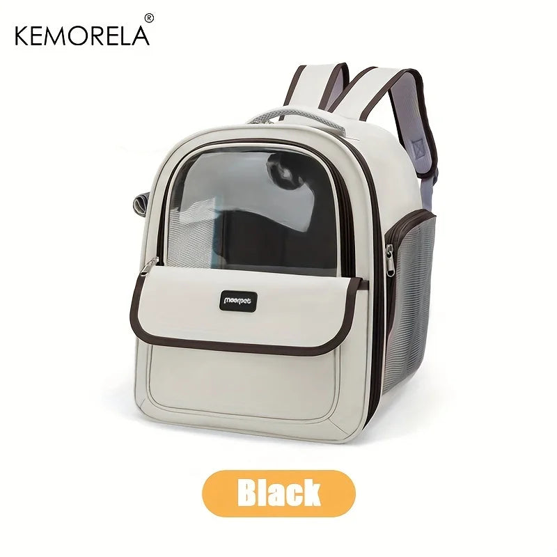 Transparent Bubble Pet Backpack Carrier for Cats & Small Dogs - Breathable Outdoor Capsule Carrier