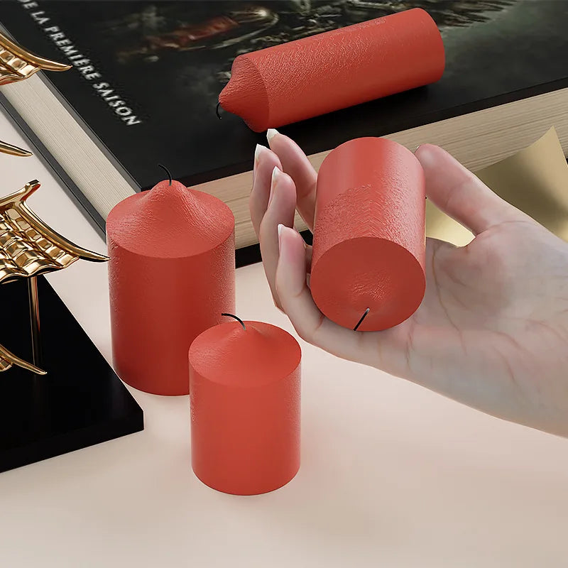 3D Vertebra Cylinder Silicone Candle Mold — DIY Plaster & Epoxy Resin Craft Mold for Wedding & Home Decor