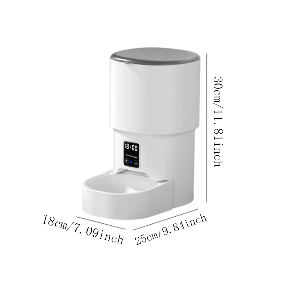 Smart Automatic 4L WiFi & Button Pet Feeder for Cats and Dogs — LCD Food Dispenser