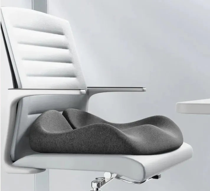 Orthopedic Memory Foam Coccyx Seat Cushion - Tailbone & Sciatica Relief Non-Slip for Office and Car