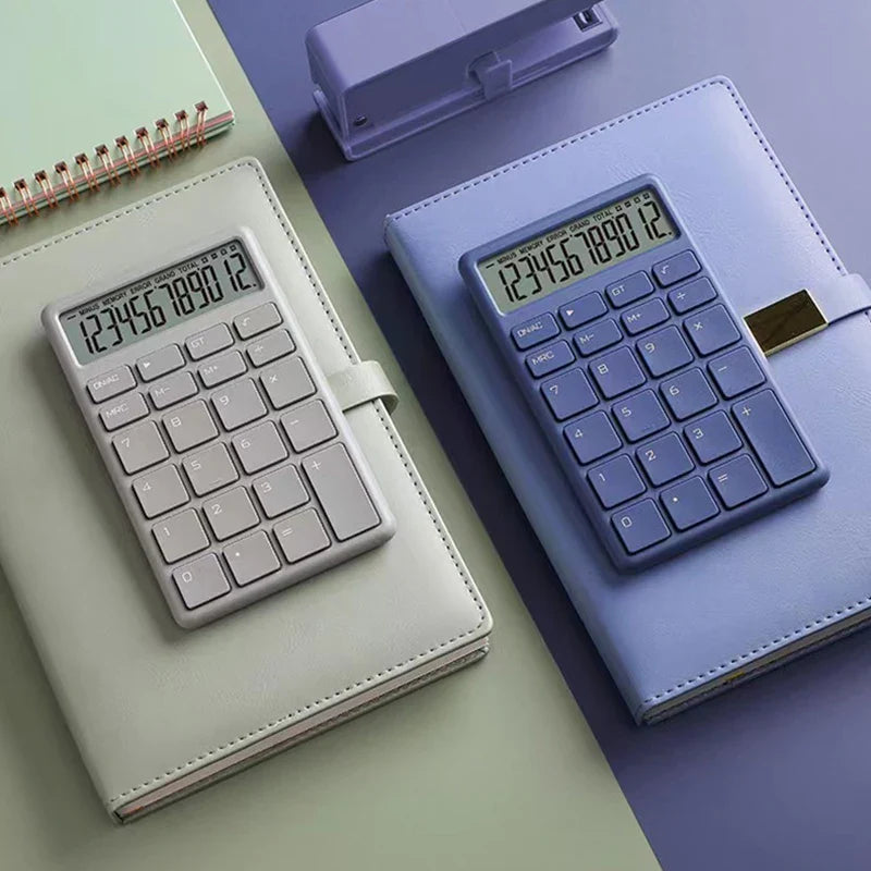 12-Digit Dual Power Solar Calculator - Portable Electronic Calculator for Home, Office & School