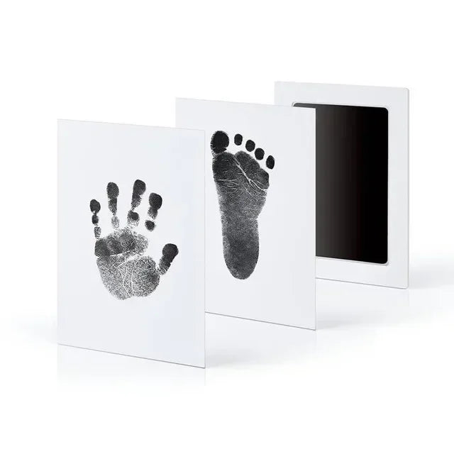 Inkless Baby Handprint & Footprint Kit — Newborn Keepsake (0–6 Months) DIY Photo Frame Imprint Set with Cards