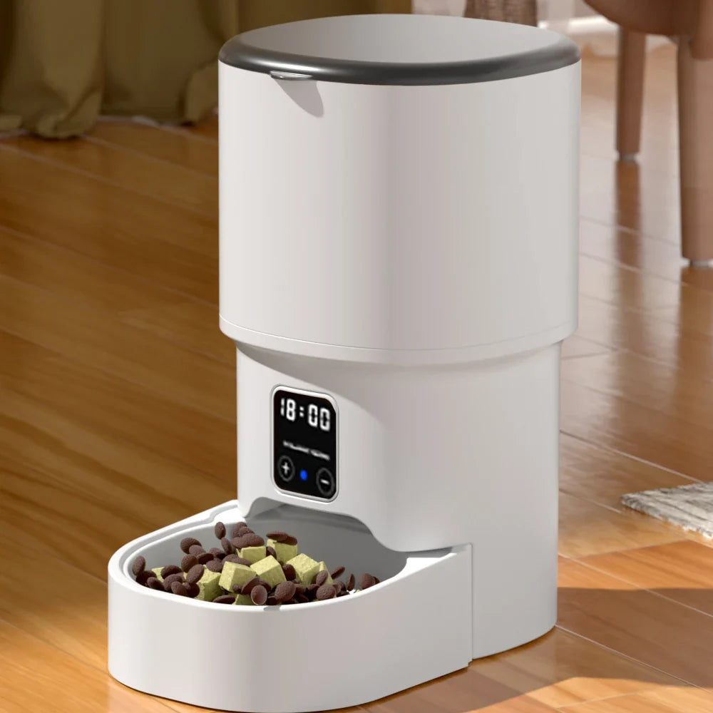 Smart Automatic 4L WiFi & Button Pet Feeder for Cats and Dogs — LCD Food Dispenser