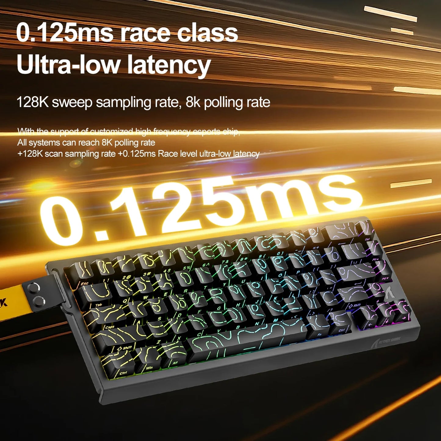 Magnetic Mechanical Gaming Keyboard 68-Key Compact Hot-Swap RGB Wired 8000Hz 0.125ms Response