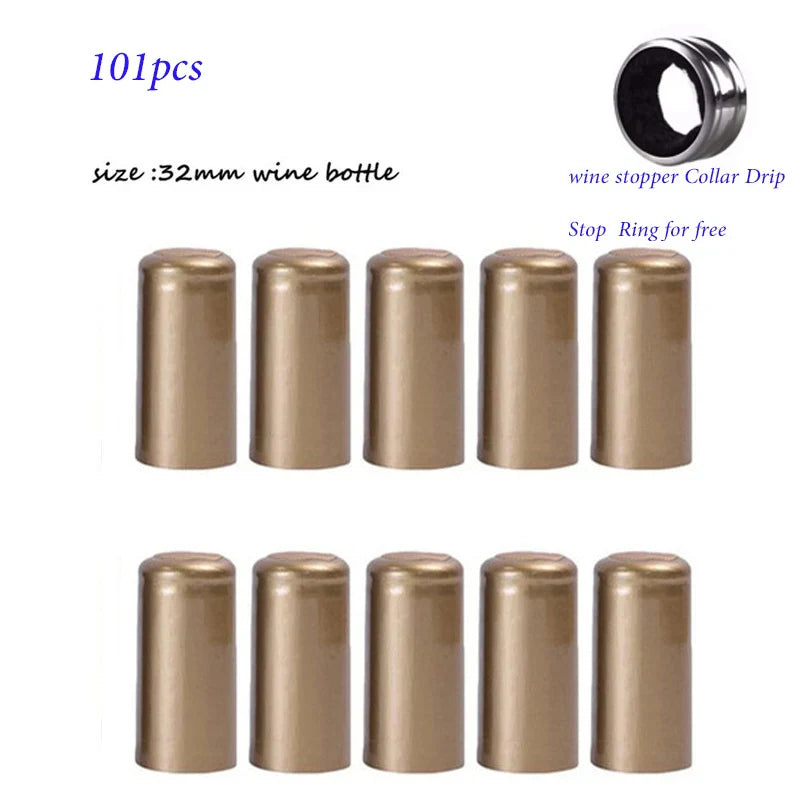 PVC Heat-Shrink Wine Bottle Capsules - Shrink Wrap Caps for Home Bottling