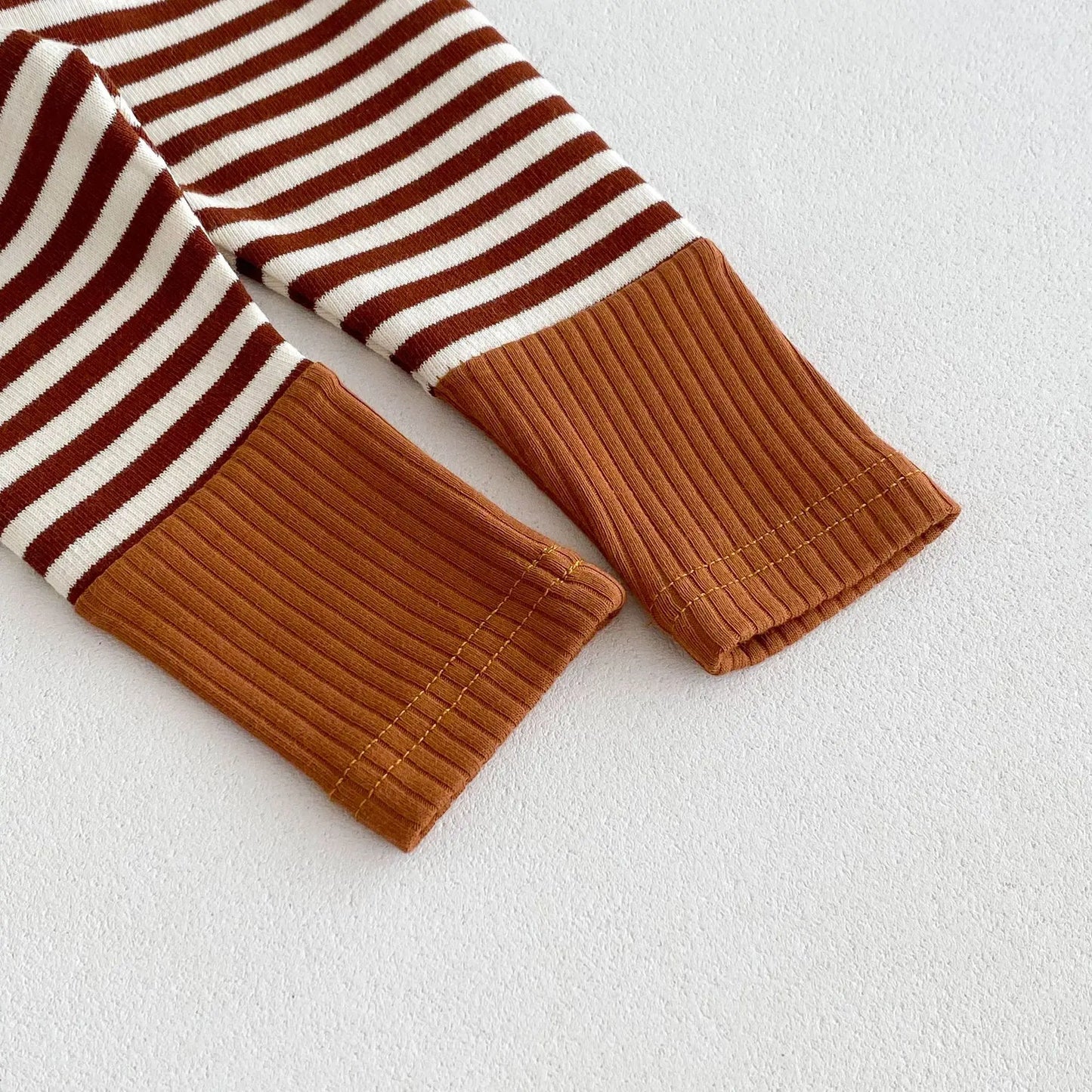 Cotton Patchwork Baby Leggings – Candy Color Striped Pants for Infants 12–36 Months, Unisex Elastic Waist