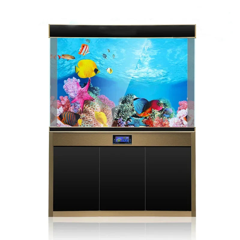 3D Double-Sided Waterproof Aquarium Background Sticker - Fish Tank Ocean Plant Aquascape Poster