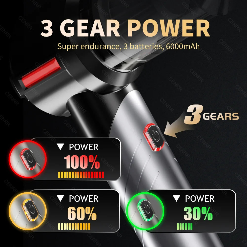 Mini Cordless Car Vacuum Cleaner 998000PA Handheld Portable USB-C Powerful Blower for Home and Vehicle