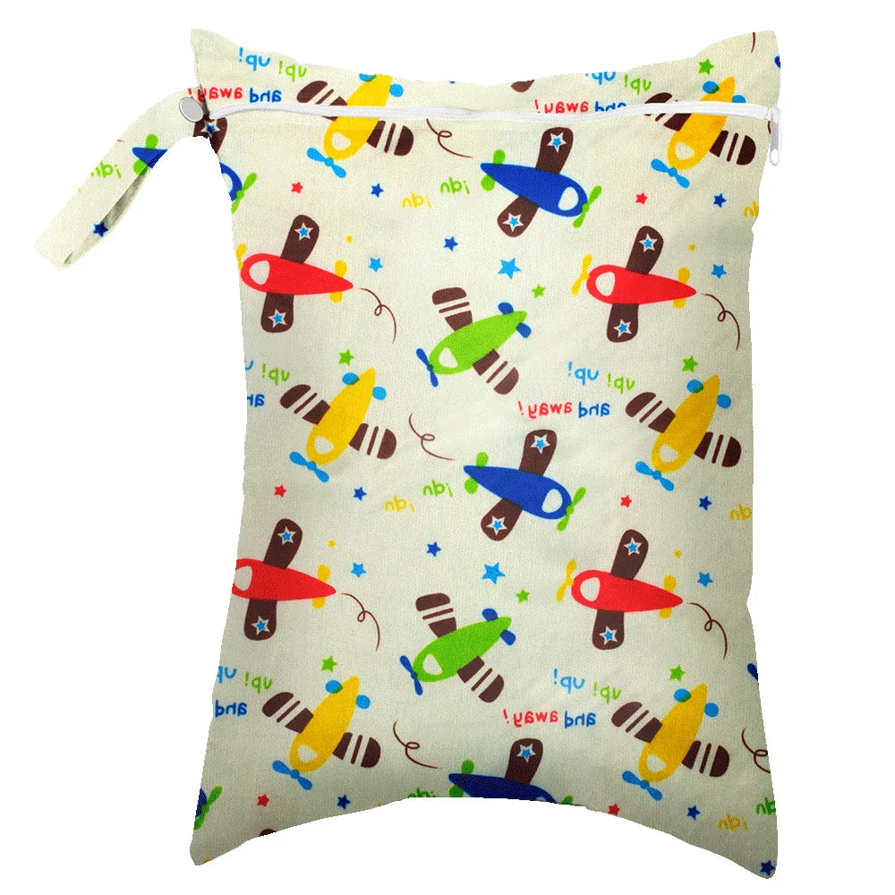 Waterproof Wet Bag 30 x 40 cm (11.8 x 15.7 in) Reusable Washable Diaper & Swim Pouch for Travel