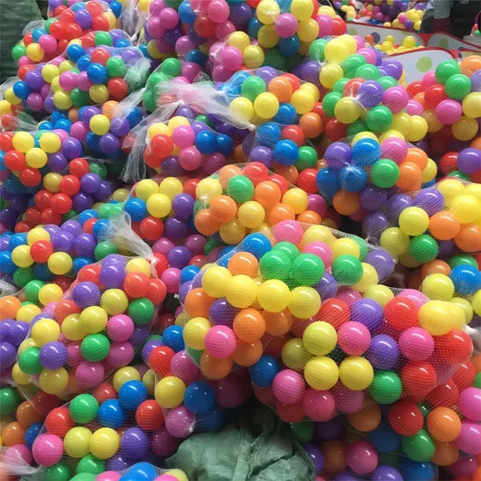 100-Pack 2.2 in (55 mm) Colorful Plastic Ocean Balls — Soft Non-Toxic Pool & Ball Pit Toys for Kids
