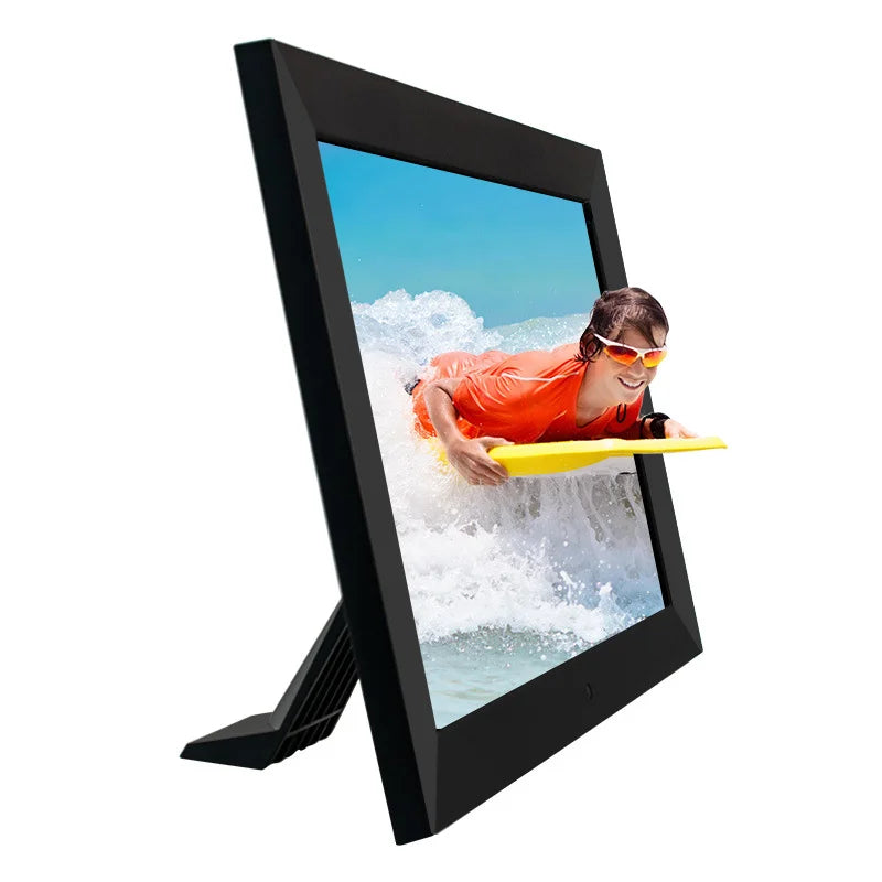 10.1-Inch (25.7 cm) Digital Photo Frame 1280x800 IPS HD — Remote Control, Video & Music, Clock Calendar